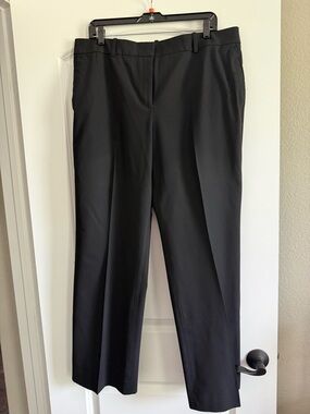 Ann Taylor Black Straight-Leg Dress Trousers